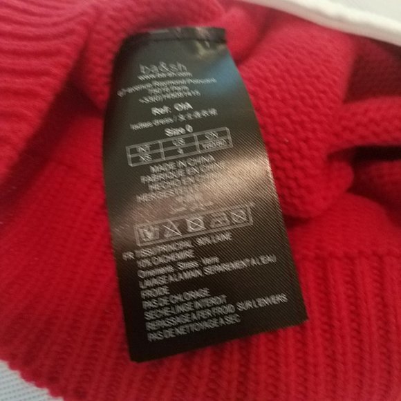 BA&SH OIA Embellished Wool & Cashmere Long Sleeve Knitted Dress Sz 4 Valentine's - Picture 9 of 13